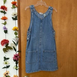 Vintage Faded Glory Denim Overall Dress